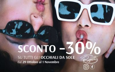 SCONTO -30% SUGLI OCCHIALI DA SOLE!